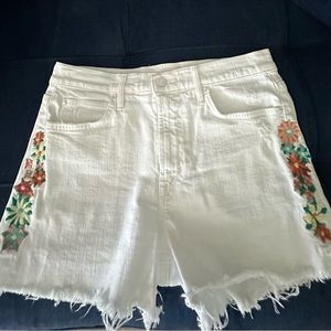 MOTHER SUPERIOR The Dutchie Short Fray - Almost Innocent 🌼🌸 white denim 🌼🌸